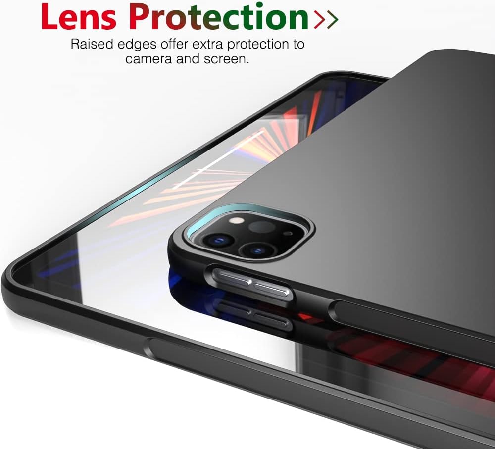 Soft Case For iPad Pro 12.9 inch A2232 A2461 A2437 Flexible Silicone TPU Black Protective Shell Back Cover