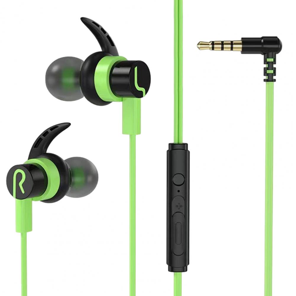 Wired Headphone 3.5mm/Type-C E-sports Headphones Stereo Sound Music In-ear Earphone with Mic Shark Fins Gaming Headset: Yellow