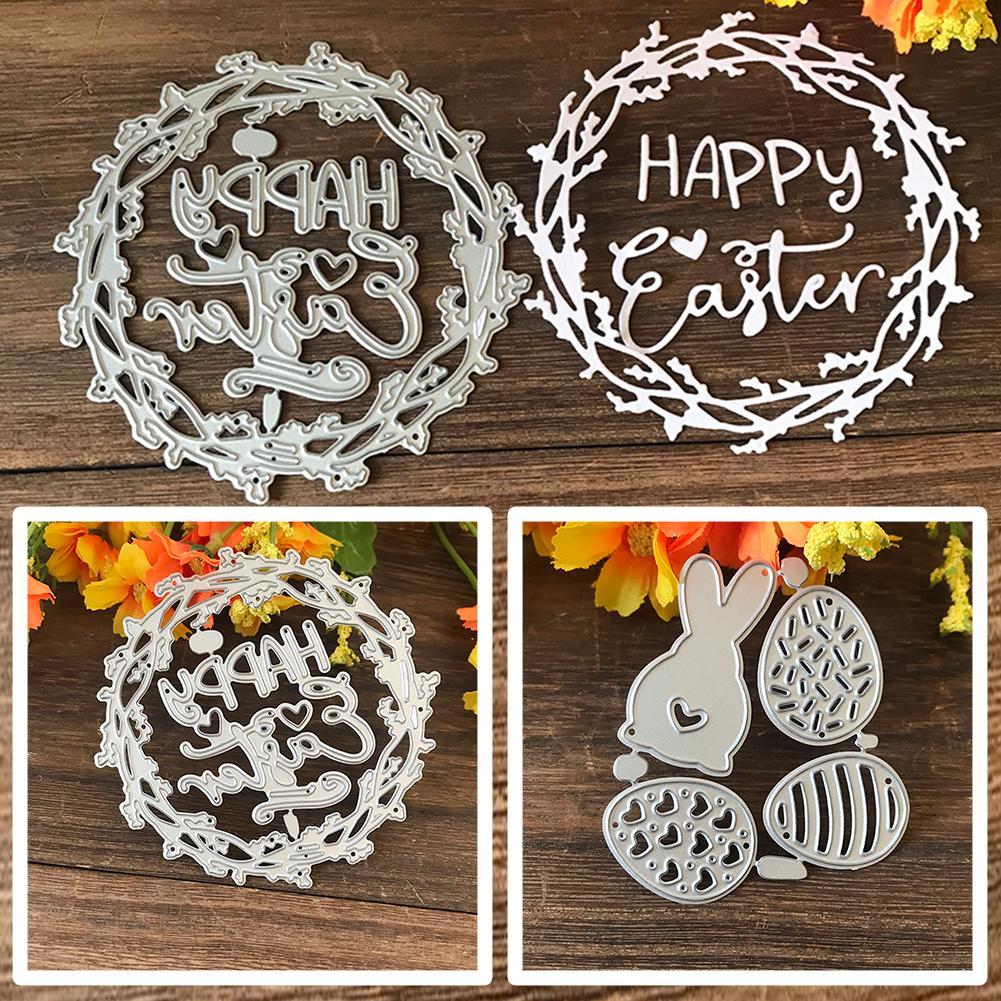 Easter Bunny Metal Cutting Dies Stencil DIY Scrapbooking Album Paper Card Template Mold Embossing Craft Decoration