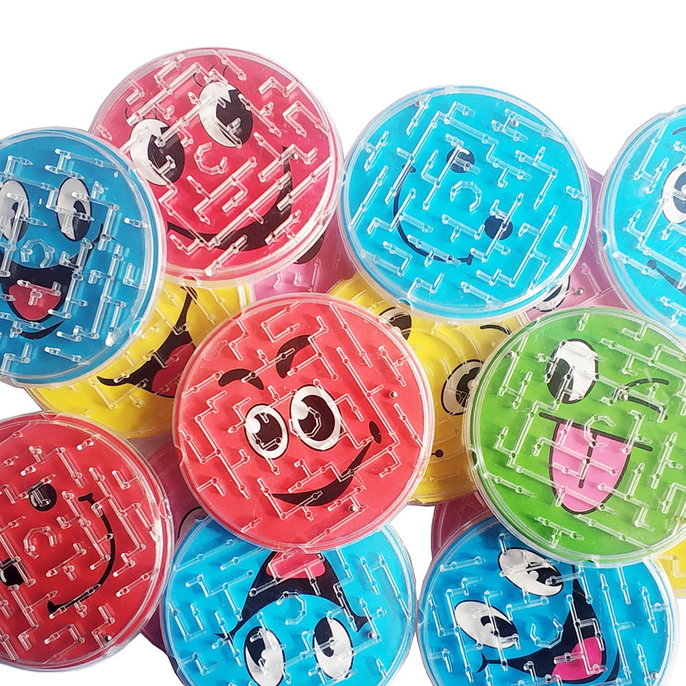 3 Stks/partij 7Cm Stalen Bal Spoor Doolhof Speelgoed Kinderen Vroege Educatief Brain Teaser Intellectuele 3D Puzzel Boord speelgoed