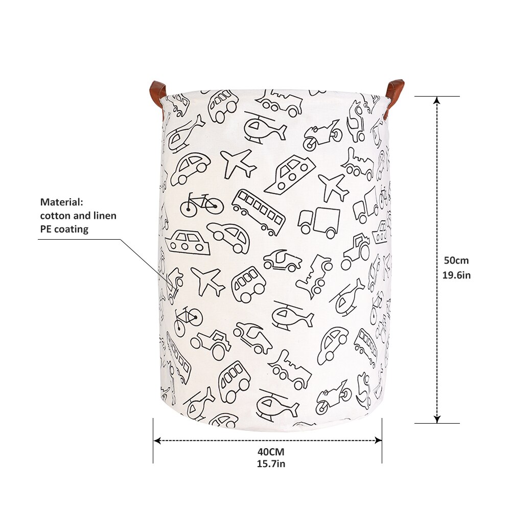Cesta de ropa sucia plegable de gran capacidad de 40x50cm, bolsa de almacenamiento redondo, cesto grande, soporte plegable para ropa de juguete, organizador de cubos: A 6