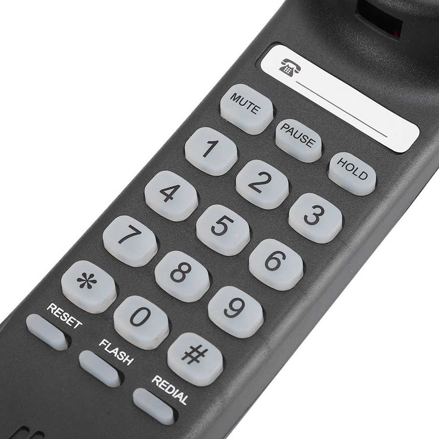 TC-990 ABS Black Table Mountable Wall Hanging Dual Purpose Telephone for Hotel Guest Room Family Elevator Bathroom Telephone