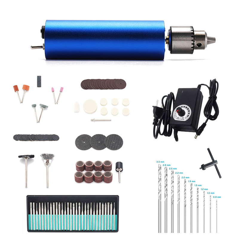 Mini taladro eléctrico sin escobillas, amoladora eléctrica de velocidad Variable, corte de grabado, pulido, herramienta de bricolaje, Motor 385