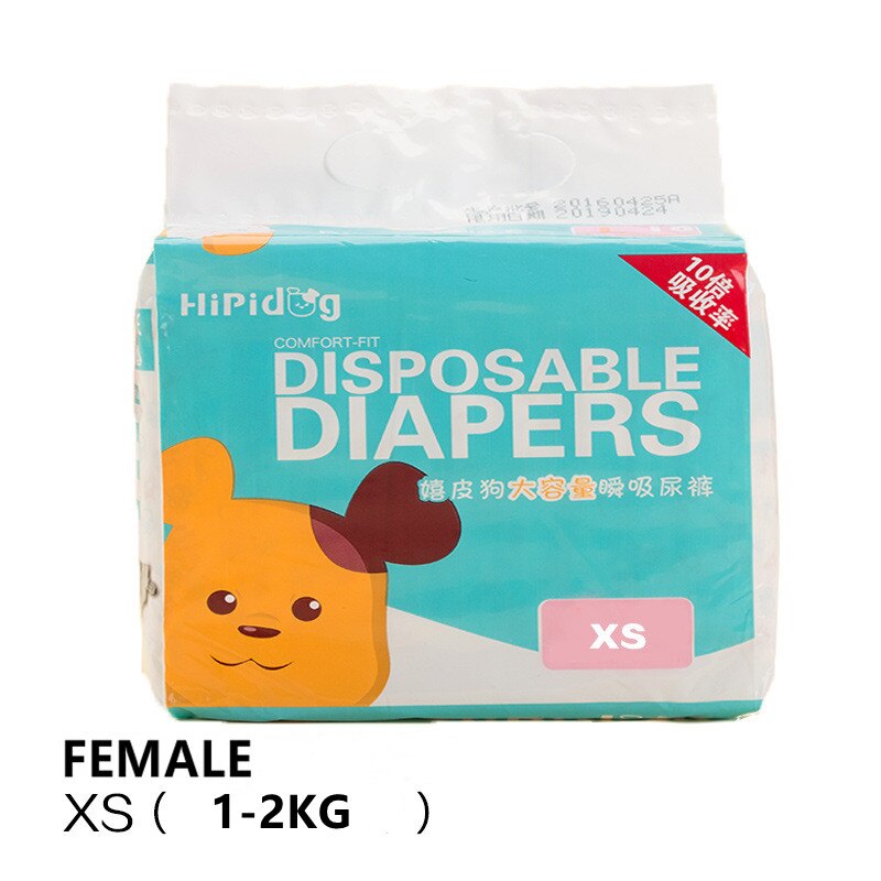 Super Absorptie Fysiologische Broek Hond Luiers Voor Honden Huisdier Vrouwelijke Hond Wegwerp Lekvrije Luiers Puppy Dierbenodigdheden Puppy: FEMALE XS1-2KG