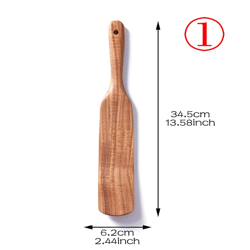 7 Stks/set Teak Natuurlijke Houten Servies Lepel Pollepel Turner Rijst Vergiet Soep Skimmer Koken Lepel Scoop Keuken Herbruikbare Tool Kit: Fluorescerende Gele