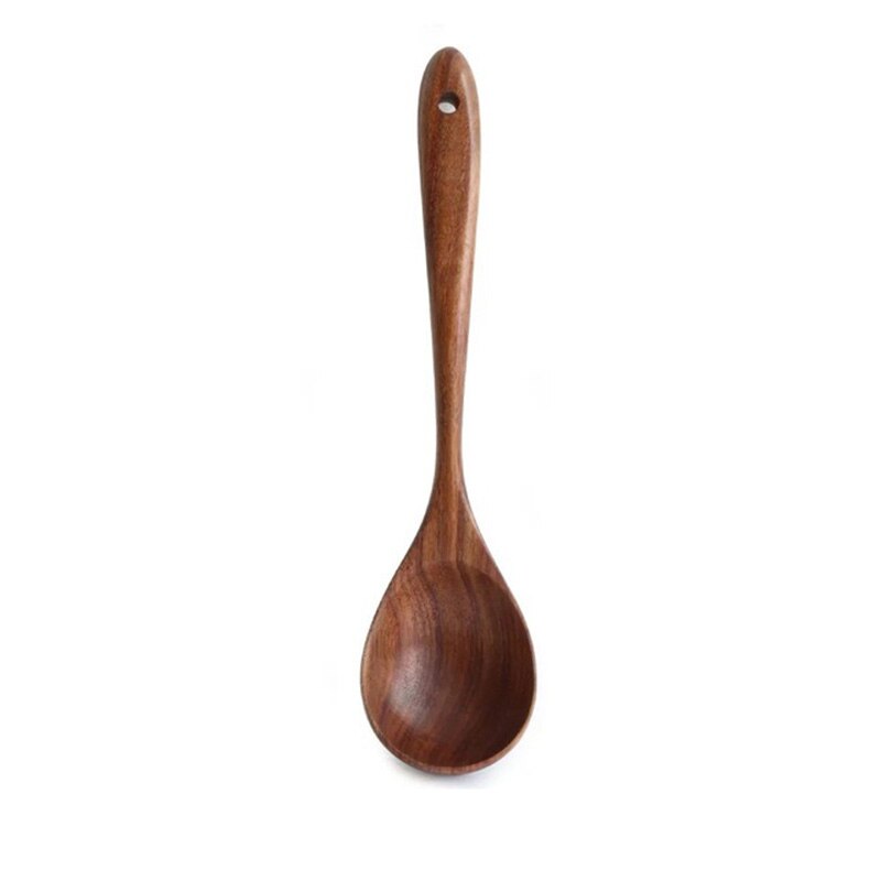 Practical Kitchen Cooking Tools Solid Wood Teak Spoons Spatula Wooden/Utensils: Small Soup Spoon