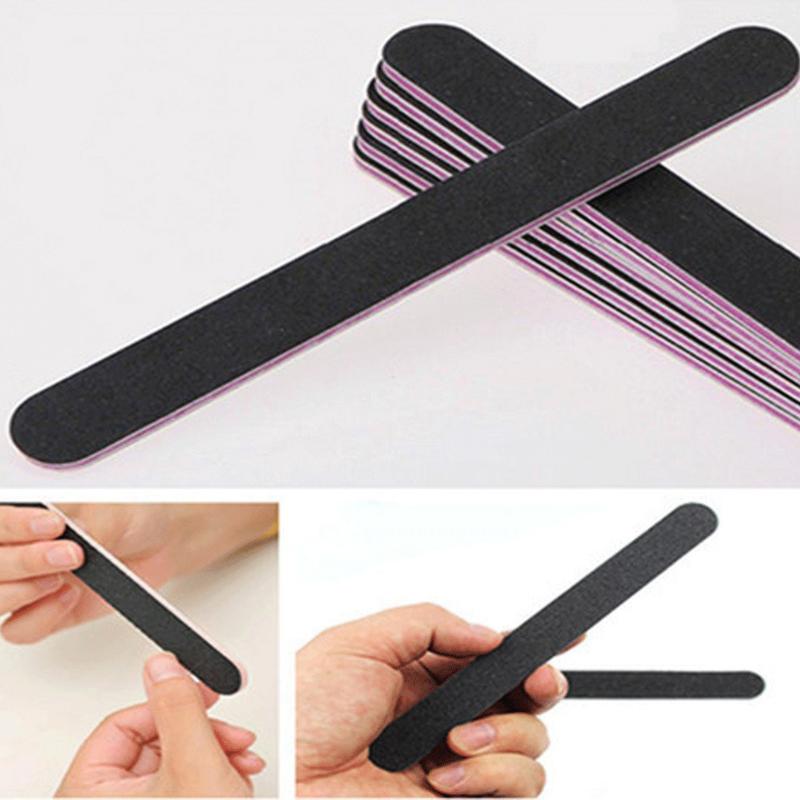 Zwarte schuurvijl, buffer, dubbelzijdige nagelkunst, manicure, schuurvijl voor salon, manicure, uv-gelpolijstmachine