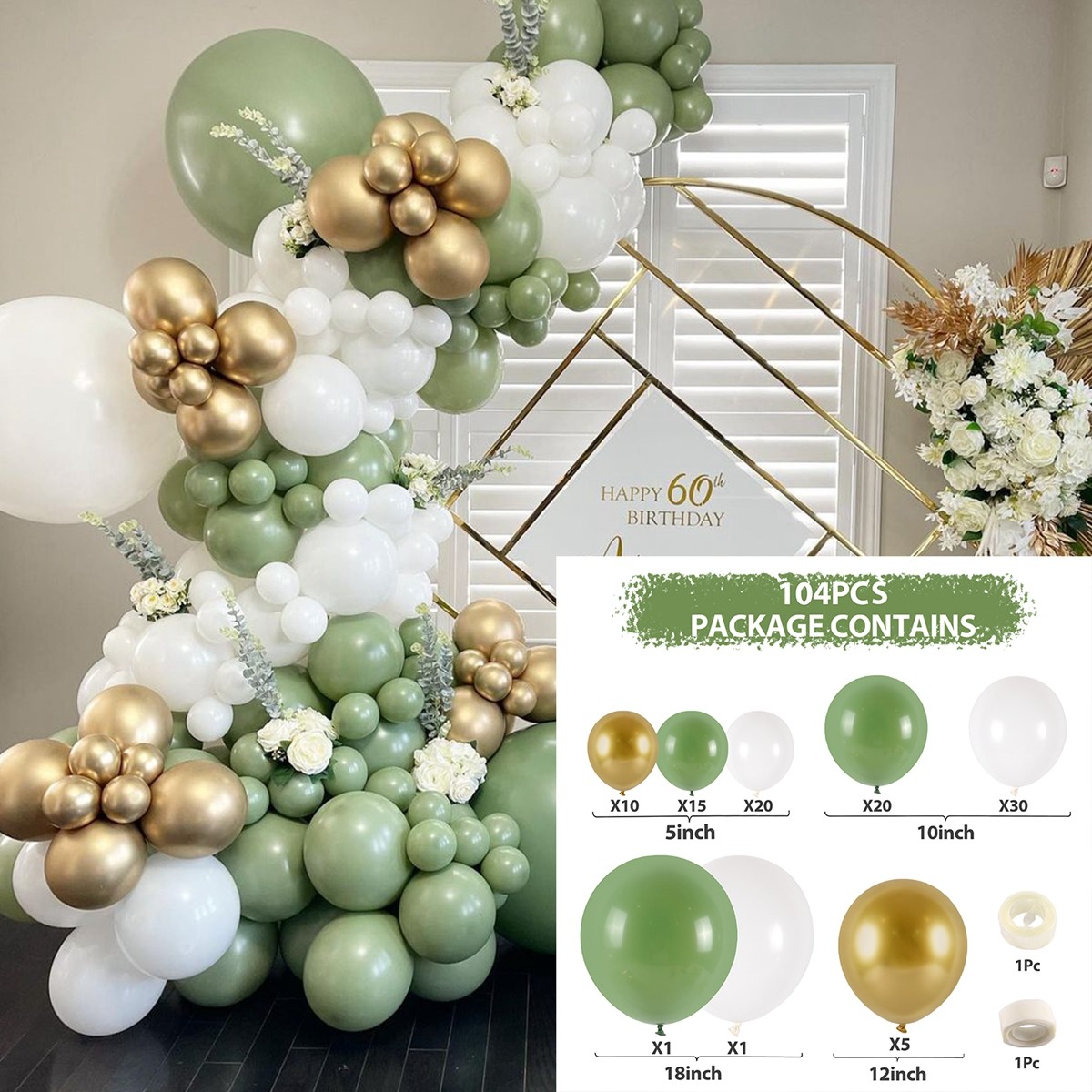 Green Balloon Garland Arch Kit Wedding Balloon Decorations Birthday Party Decor Kids Jungle Safari Party Balloon Baby Sho: DARK GRAY