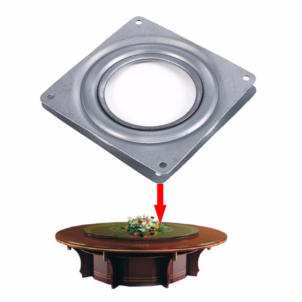 Square Bearing Swivel Plate Turntable Swivel Plate Bearing Steel Rotating Swivel Plate Kitchen Cabinets Accessories