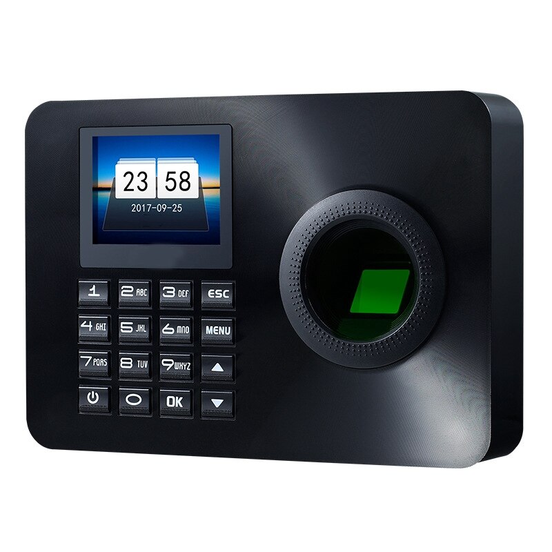 AAAJ-Time Attendance Machine 3000 Fingerprints 2.4inchligent Device: EU Plug