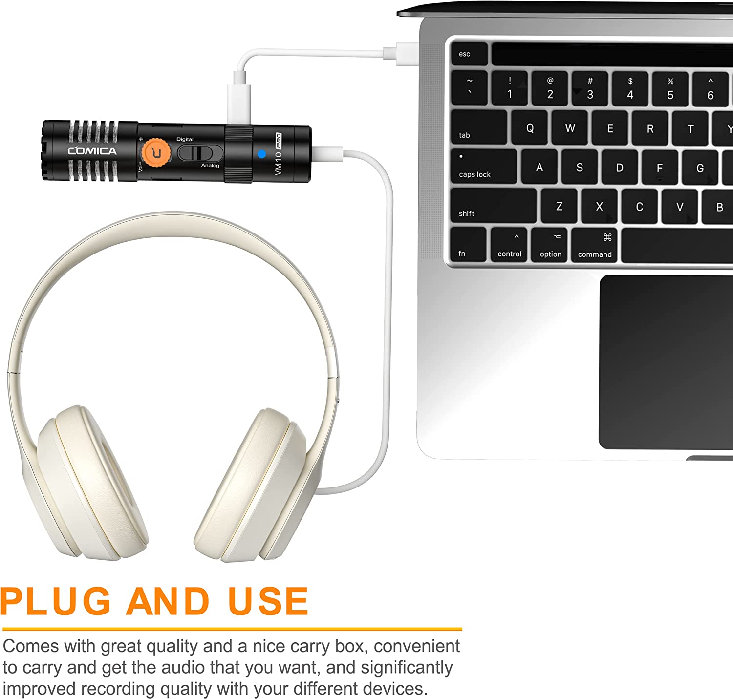 Comica VM10 PRO Video Microphone with Shock Mount,Gain Control and Deadcat for iPhone Android