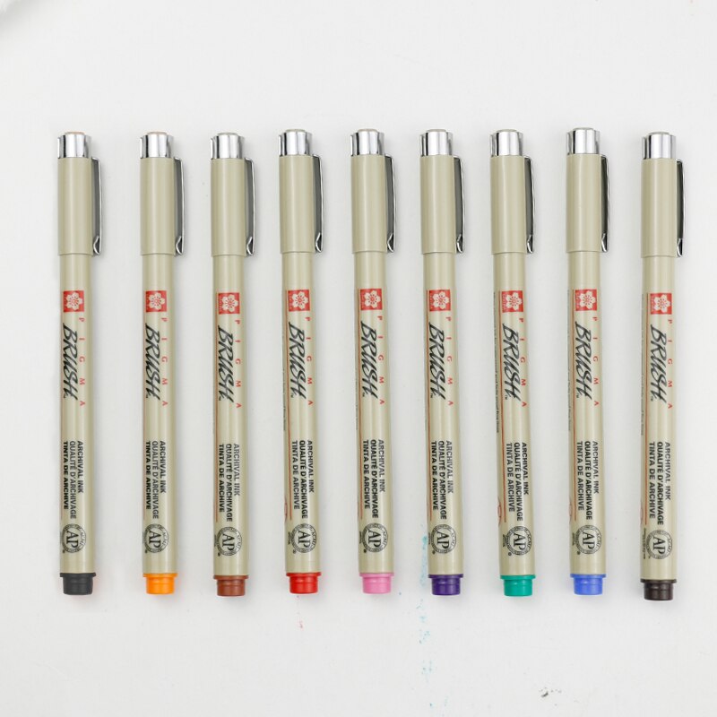 Sakura De hoofd van een zachte waterdichte comic handgeschilderde zachte hoofd kleur pen kalligrafie kleine mooie pen haak lijn Mark pen