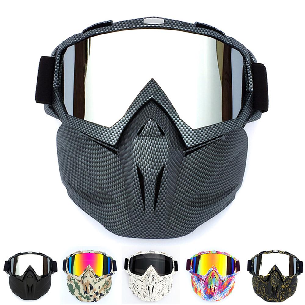 Ski Snowboard Bril Sneeuwscooter Skiën Goggles Winddicht Skiën Glas Motocross Zonnebril Met Mond Filter Earware