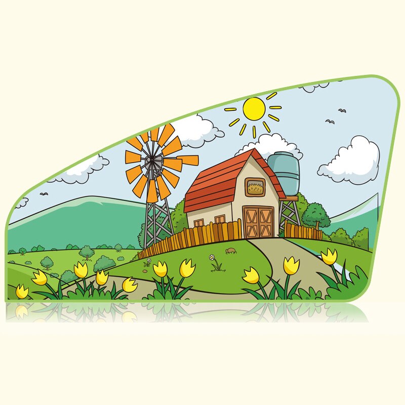 Samochód Cartoon Cute Spaceman magnes boczne osłony przeciwsłoneczne osłona przeciwsłoneczna tylna boczna Auto okno osłona przeciwsłoneczna dla dzieci: H