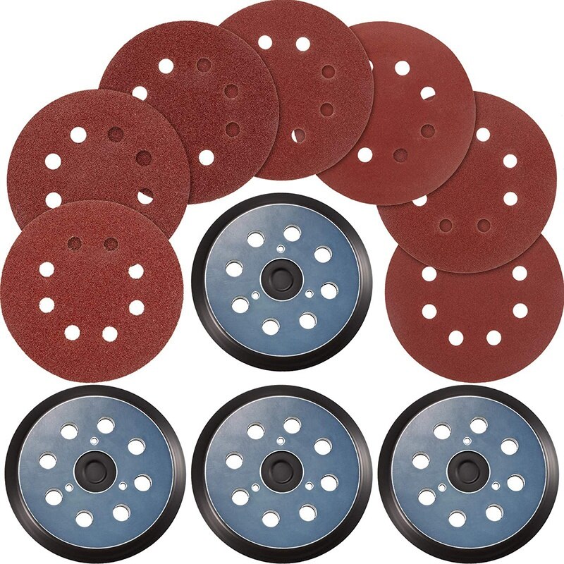 Big 12 Pieces 40 Grits Sanding Discs, 60 Pieces Grits Sandpaper Compatible with DeWalt, Makita and Porter Cable