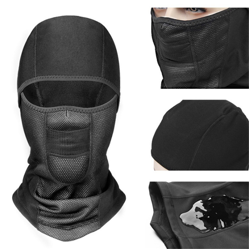 Winter Warme Muts Motorfiets Waterdicht Winddicht Gezichtsmasker Hat Nek Helm Outdoor Fietsen Running Skiën 40*28Cm