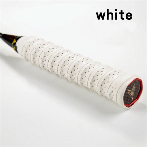 10 pcs/pack anti-dérapant respirant Sport sur Grip bandeau Griffband Tennis surgrips bande Badminton raquette poignées bandeau: WHITE