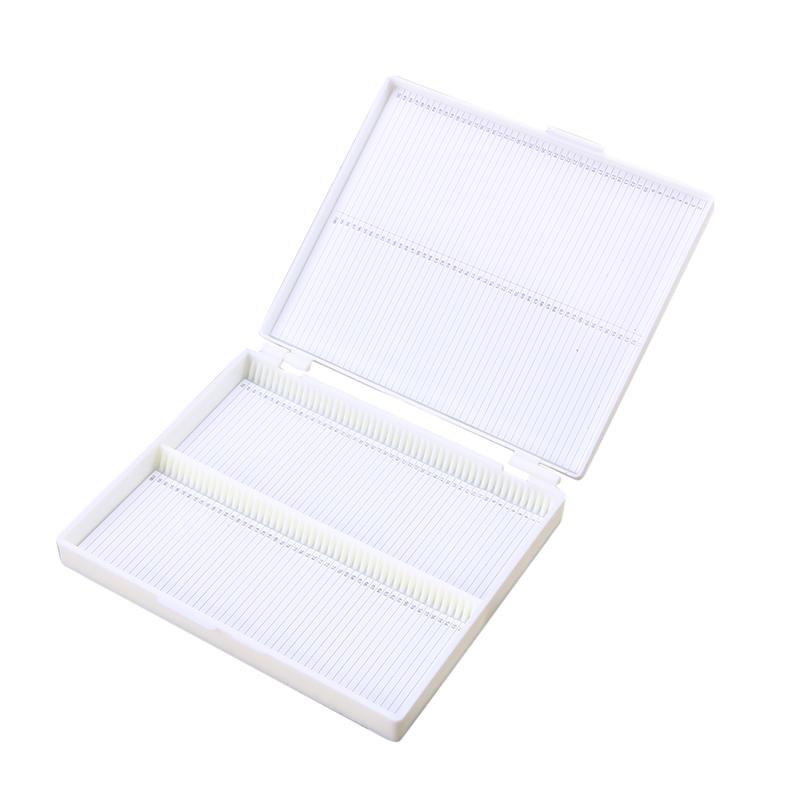 1 pc mikroskop objektglas boks patologi biologisk plast foret holdbart holder op  to 100 stk objektglas bio skive boks skive kassette