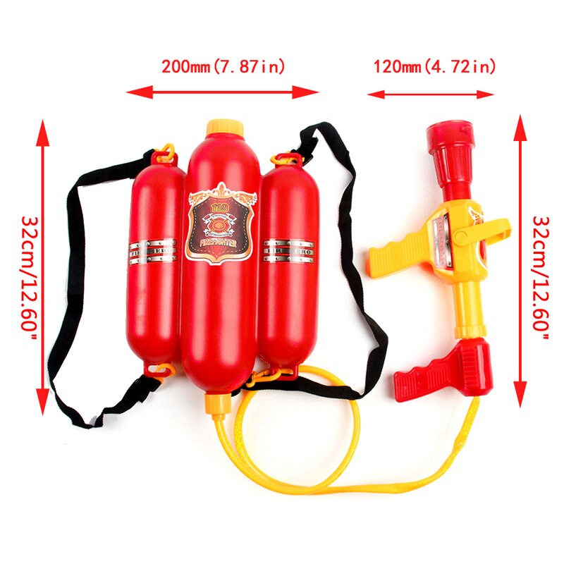 Children Fireman Backpack Nozzle Water Gun Beach Outdoor Toy Extinguisher Soaker