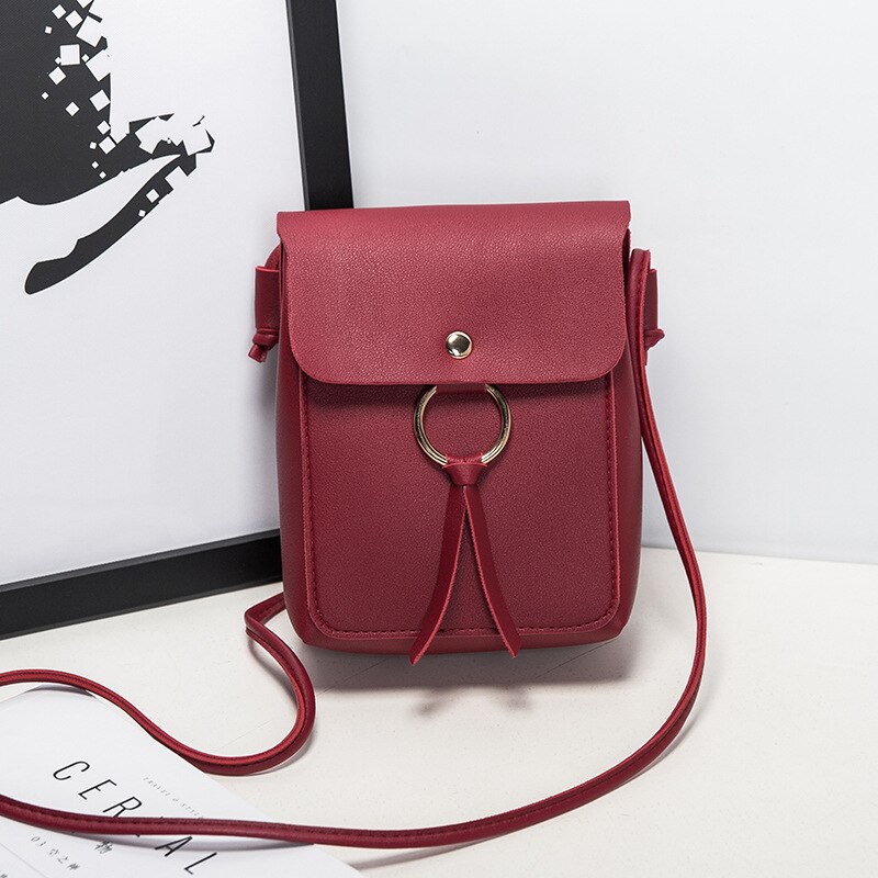 neue Frauen Messager Tasche Runde Schulter Crossbody-tasche Schnalle Dekorative lässig Platz Schlinge Tasche Telefon Tasche Koreanischen Stil: verrotten