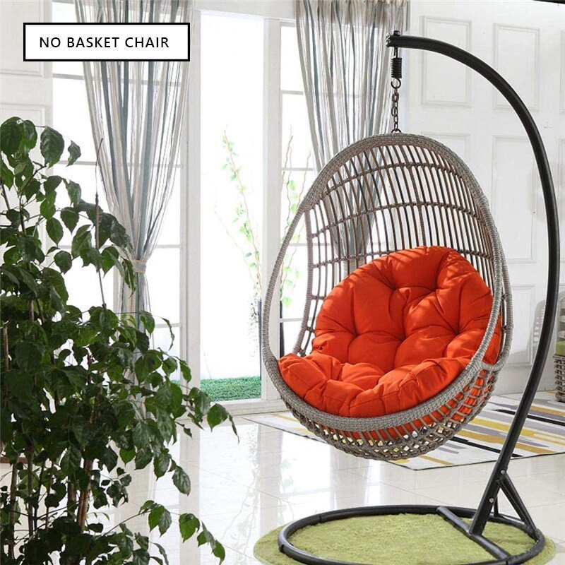 Gungstol sittdyna gunga hängande dämpning trädgård balkong hängande uteplats korg ryggdynor 80 x 120cm cojines (ingen hängmatta): Orange