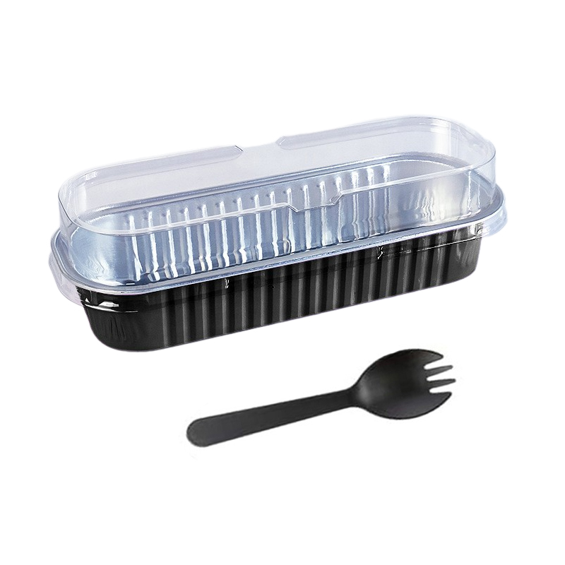 50 teile/satz Aluminium folie Kuchen form mit Deckel & Gabel Mini Backformen hitze beständige Brot Muffin Kuchen behälter Küchengeräte: Schokolade