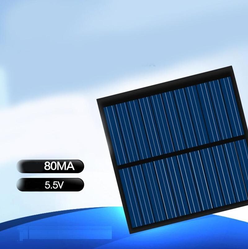 5.5v 80ma ronde zwarte mini zonnepaneel handwerk siliconen oplaadbord polykristallijn draagbaar doe-het-zelf om te lijmen  j6 u 5