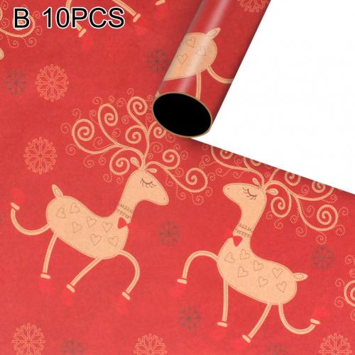 Papeles para envolver dulces, 8 estilos, 10 piezas, elementos de Navidad, prácticos, ecológicos para niños: B