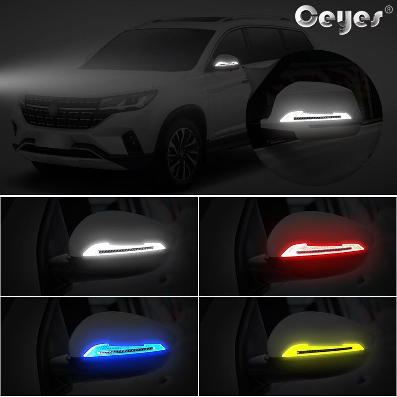 Decorations Car Rearview Mirror Anti-collision Warning Strip Car Reflective Warning Stickers Car Reflective Strips