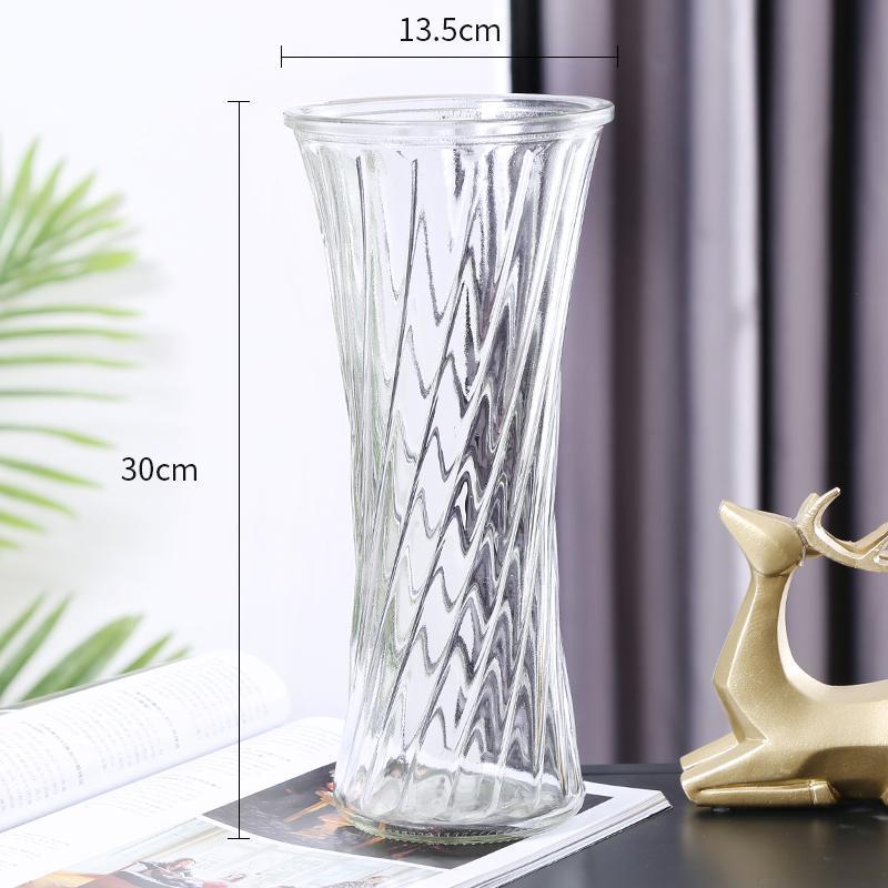 Vase Extra Large en verre, bambou, Rose, lys, décoration pour la maison, Arrangement de fleurs, pour le salon: J