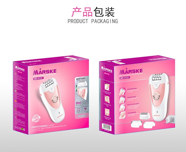 Épilateur électrique rotatif sans fil 2 en 1 pour femmes, rasoir pour visage, jambes, corps: WIthbox / Us Plug