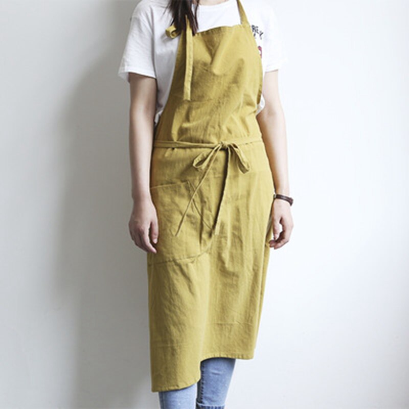 Delantal de cocina para mujer, chaleco antiincrustante, accesorios de limpieza del hogar, delantal de trabajo con bolsillo