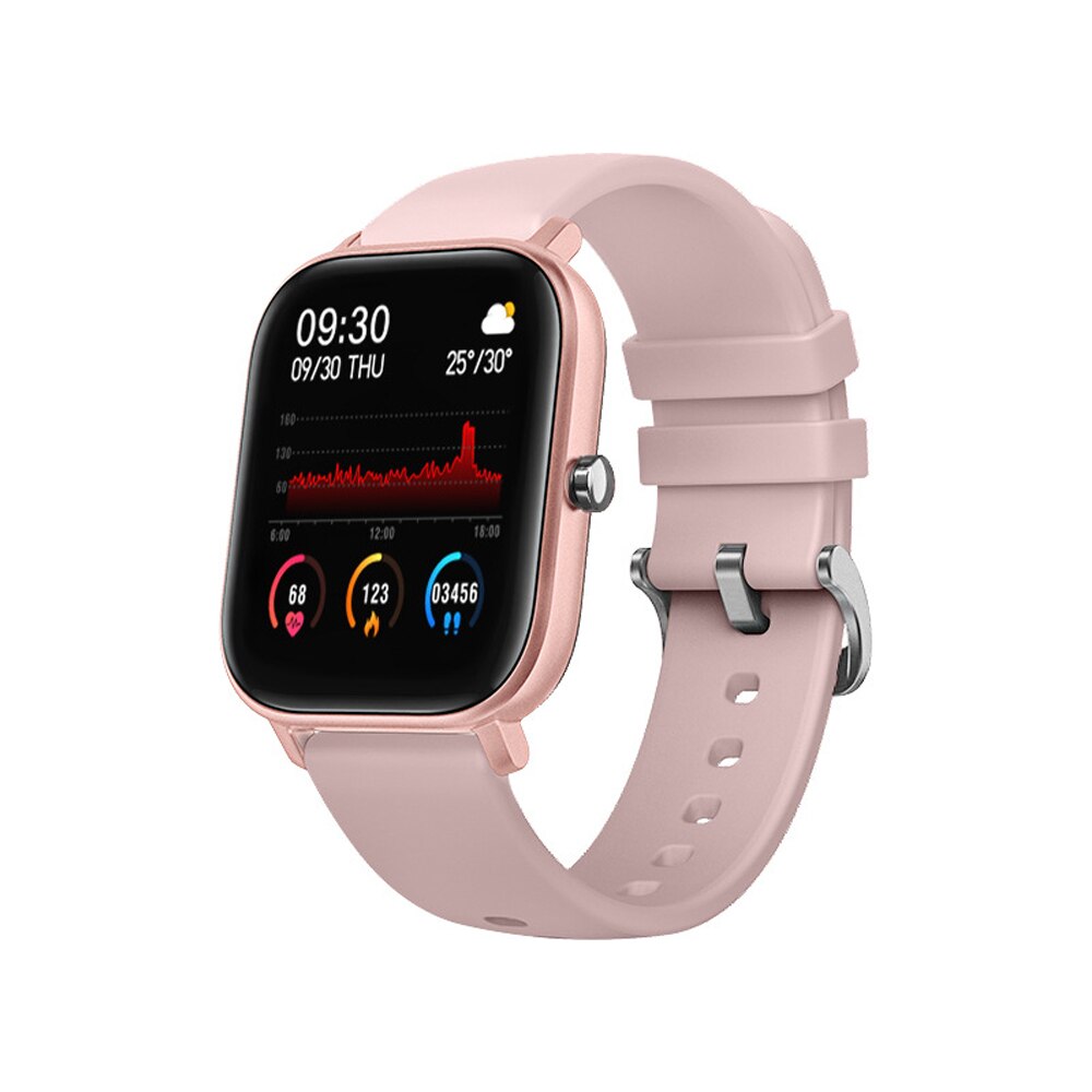 IP67 Waterproof Smart Watch Wristband Men Women Sport Pedometer Heart Rate Monitor Sleep Monitor Smartwatch Tracker for phone: Rose Pink