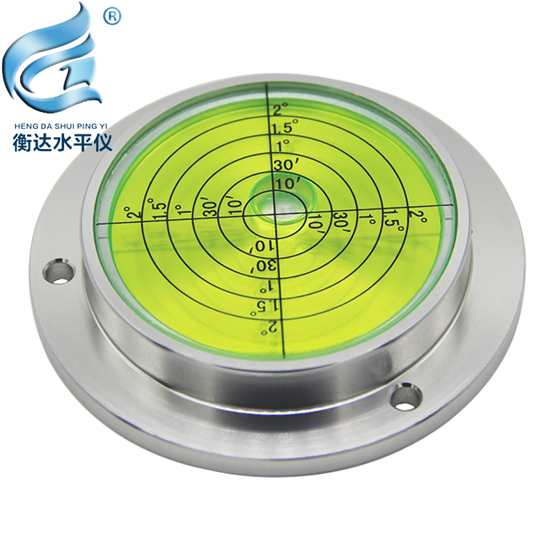 Metalen Flens Niveau Meter Kraan Niveau Bubble Boren Machine Waterpas Meter 80x62x15mm: green