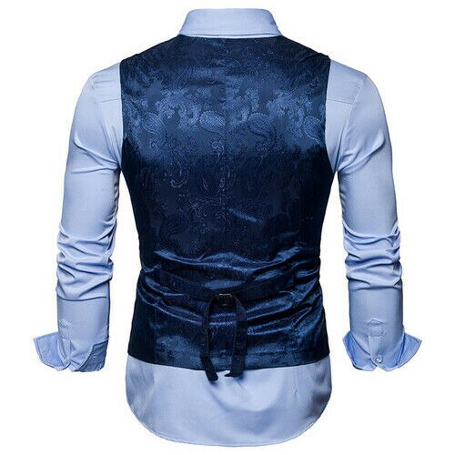 Kostymväst för män slim fit smal bröllopsväst män botton formell business slim fit väst kostym smokingväst