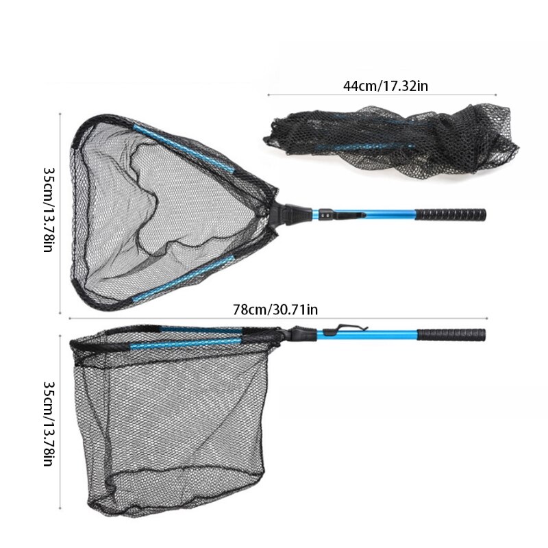 Coated Telescopic Fishing , Pond Cleaning Dipping, Great Fishing for Men Kids,Collapsible Extensible Foldable