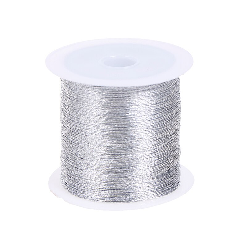 1Roll Gold/Silver 100m Durable Overlocking Sewing Machine Threads Polyester Cross Stitch Strong Threads for Sewing Supplies: c