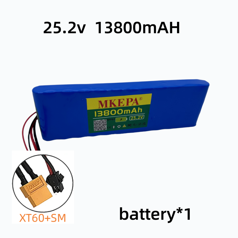 6 s 2p 25.2 v 13000 mah 18650 litiumionbatteri 24v 13800 mah litiumionbatteri, egnet for sykkel-/scooterbatterier: Champagne