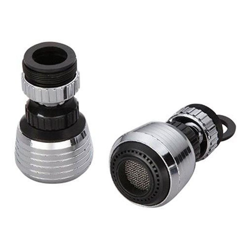 360° Degree Rotate Swivel Faucet Nozzle Filter Adapter Water Saving Tap Aerator Diffuser Bathroom Shower Kitchen Tools Bubbler: Default Title