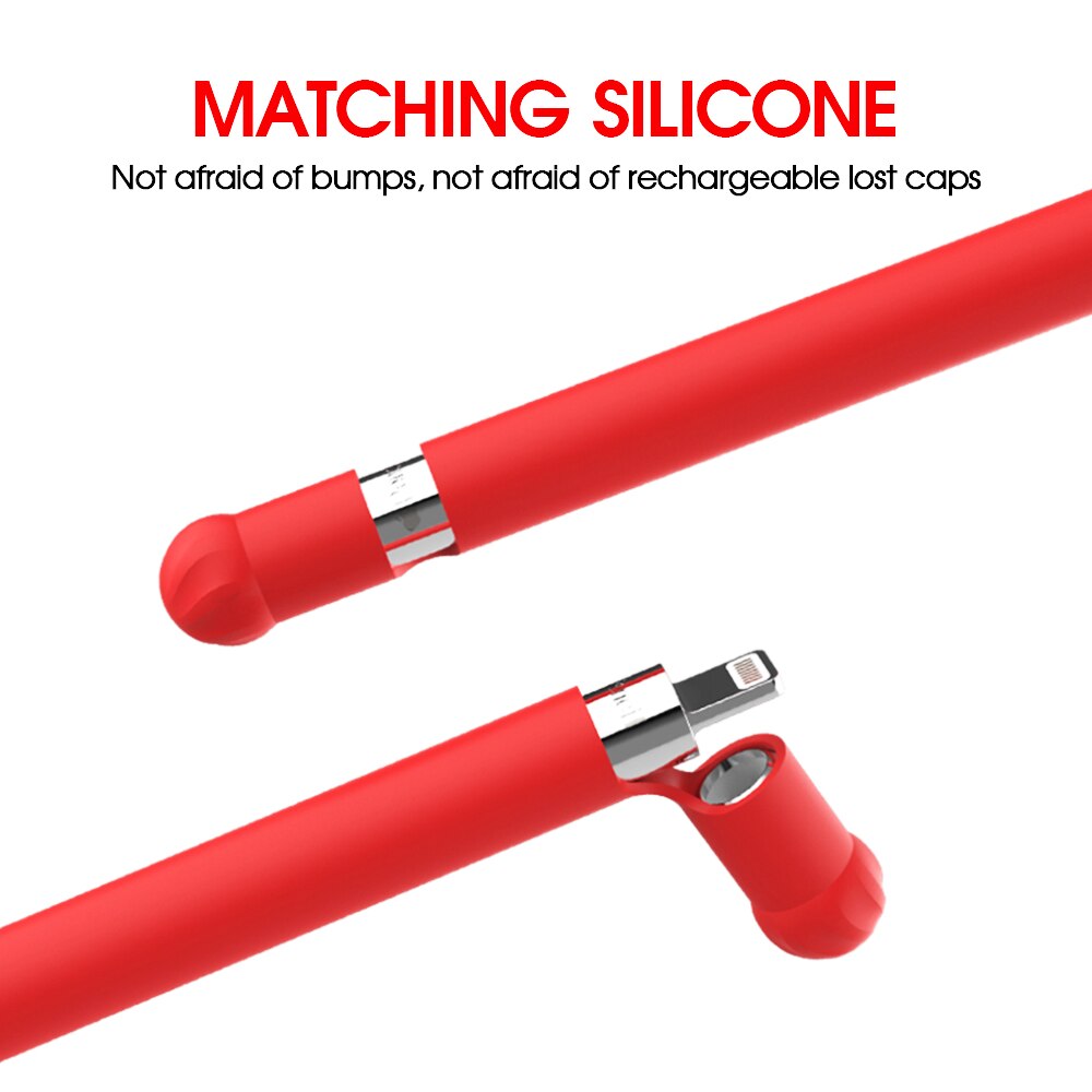 Siliconen Case Compatibel Voor Apple Potlood 1 Tablet Touch Stylus Pen Beschermhoes Pouch Tips Cap Sleeve Gevallen Voor iPad