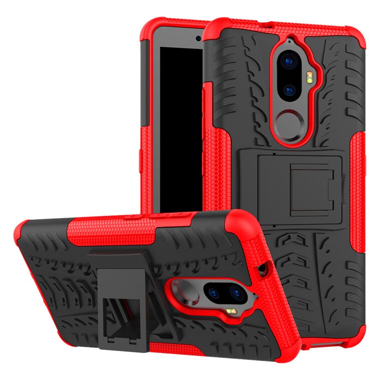 Hoesje voor lenovo  k8 , hybride schokbestendige behuizing van tpu + pc, telefoonstandaard, hoesje voor lenovo  k8 plus, hoesje voor lenovo  k8 note, telefoonhoesjes: Voor lenovo  k8 notitie / Rood
