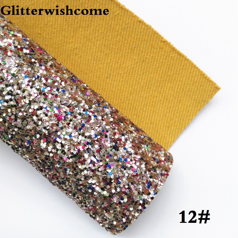 Glitterwishcome 30 x 134cm mini rullavinyyli jousille, paksu glitter nahkakangasvinyyli yhteensopivalla pohjalla jousille , gm078: 12