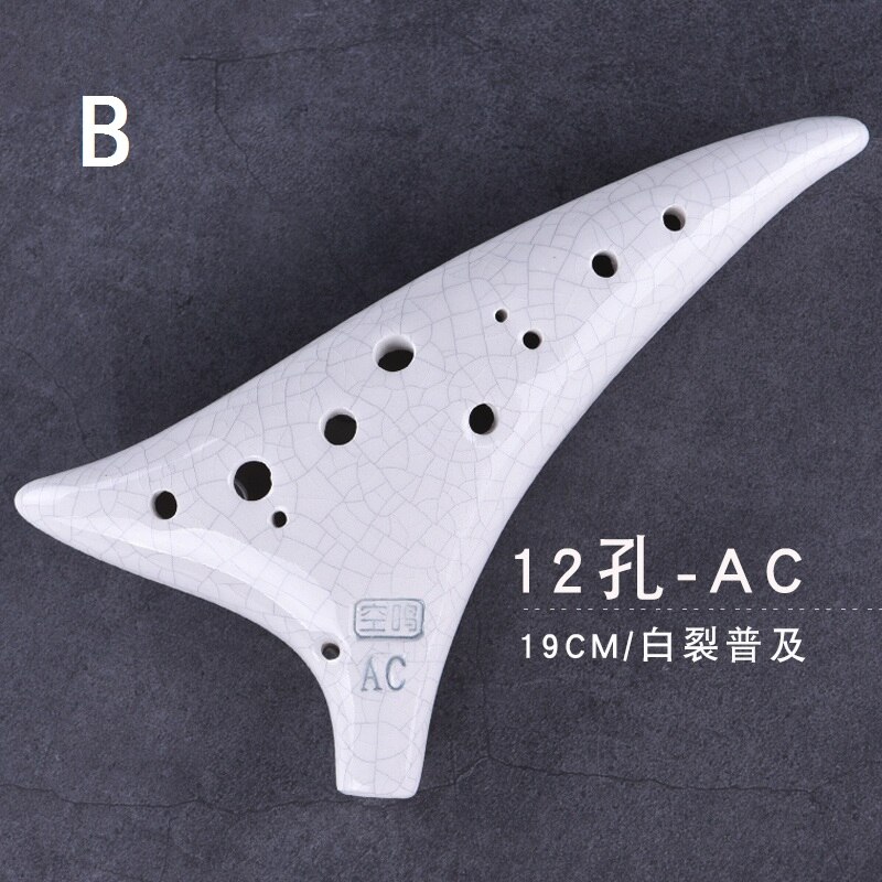 Professionele Porselein Ocarina Gerookte Burnning Ocarina 12 Gaten Oven gestookte Keramische Alto C Ocarina