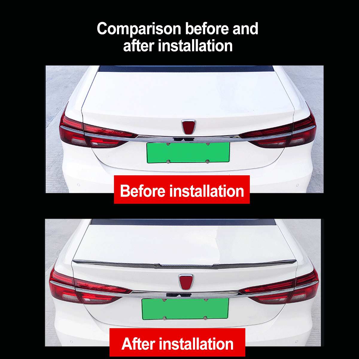 Adjustable Spoiler Wing M4 Style Modification Rear Tail Wing Trim Universal Car Trunk Roof Lid Spoiler Extension Accessories