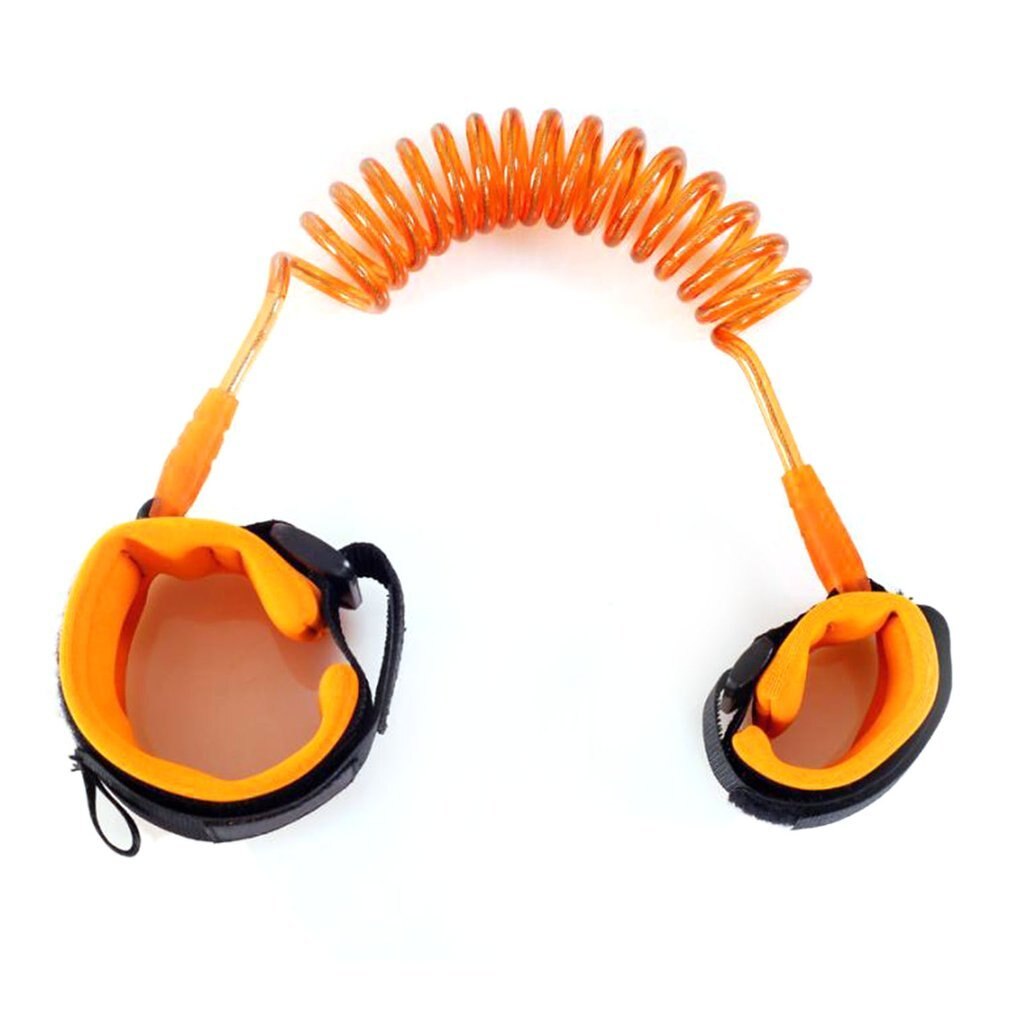 Réglable enfants sécurité harnais enfant poignet laisse Anti-perte lien enfants ceinture Assistant de marche bébé marcheur bracelet 1.5M: Orange