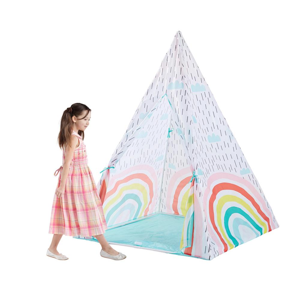 Spelen Speelgoed Tent Pricess Kasteel Opvouwbare Tipi Opvouwbare Tent Kinderen Meisje Cubby Speelhuis Roze Kids Outdoor Speelgoed Tenten
