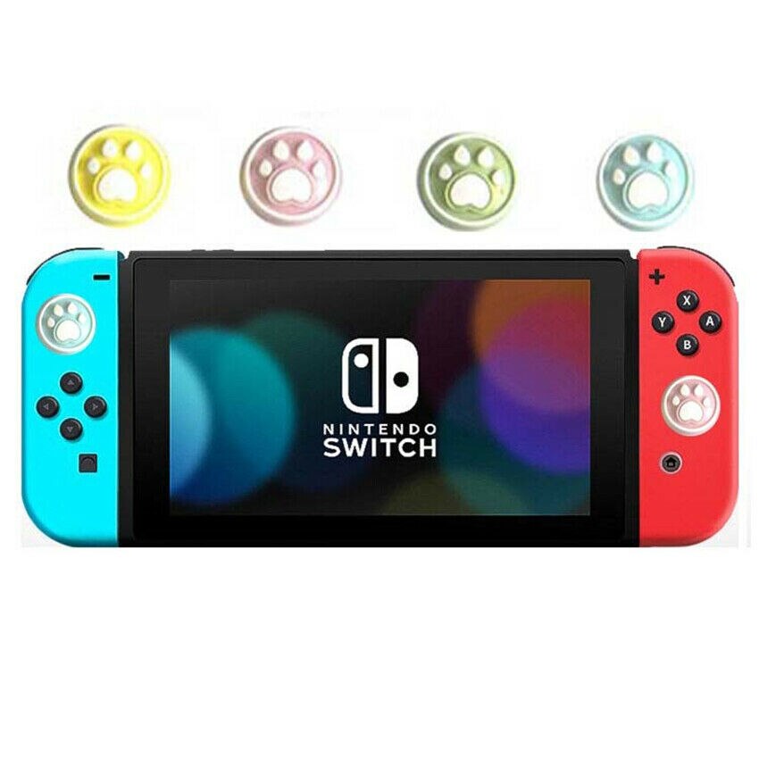 4 pièces chat chien patte Joystick pouce pattes poignée couverture casquettes pour Nintendo /switch /Joycon pour manette manette