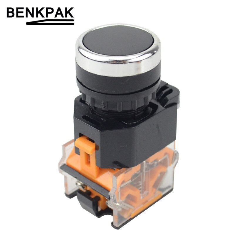 22mm self locking push button switch 1NO+1NC