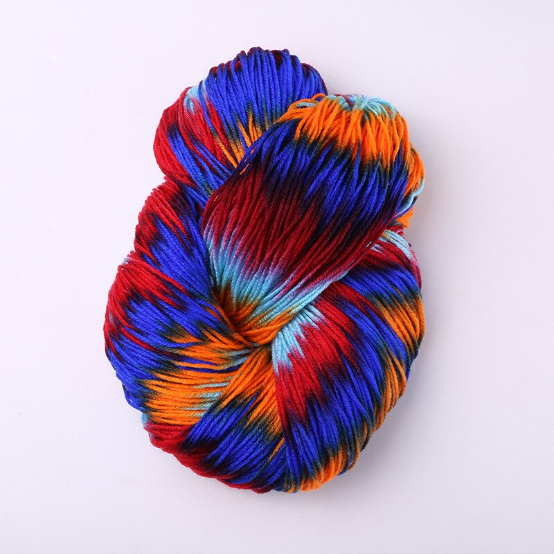 50g 110 Meter Dyed Flashy Chunky Crochet Yarn Colorful Milk Cotton Yarn Baby Sweaters Knitting Mohair Wool Yarn Crochet Needle