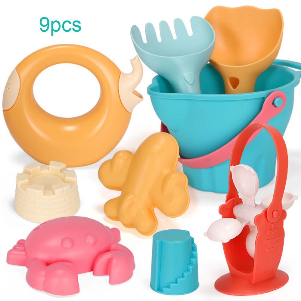 Spiaggia del bambino di Gioco Del Giocattolo Del Silicone Giocattoli Da Spiaggia Per I Bambini Sandbox Set Kit di Sabbia di Mare Secchio Rastrello Clessidra di Sabbia Stampi Strumento acqua Gioco: A3